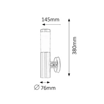 R.8262 Inox torch kült fali egyenesE27 60W IP44