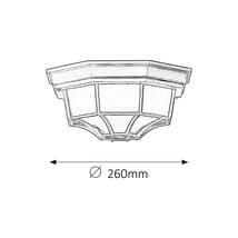 R.8346 Milano kült menny E27 100W fekete IP44