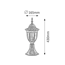 R.8373 Milano kült talp43cmE27 60W a.ar IP43