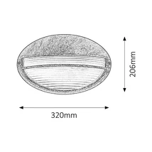R.8496 Hektor kült fali E27 100W  a.arany IP44