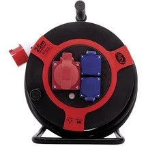 Gao Kábeldob kültéri műanyag 25m 1db CEE és 2 dugalj H07RN-F 5x2.5mm 0010315612