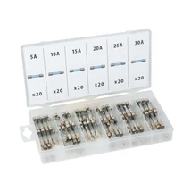 MNC Üveg biztosíték készlet tárolódobozban 120 db 5-30A 05714