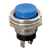 SPST Beépíthető kék, kör alakú nyomógomb 2A - 250V AC 09065KE