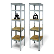 Fémpolc állvány 5 szintes fém max. 175 kg 180x40x40 cm 10845