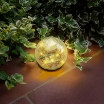 Garden of eden leszúrható szolár üveggömb 10 cm 10 meleg fehér LED 11760A