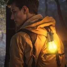 Phenom akasztható szolár lámpa  villanykörte alakú USB-C 100 lumen 400 mAh 18585