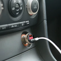 MNC Autós szivargyújtó adapter Type-C PD és USB aljzattal, gyorstöltéssel feszültségkijelzéssel 48W 55025B