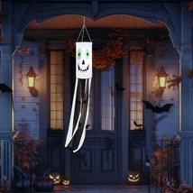 Halloween-i szélzsák dekoráció szellem fehér 122 cm 56552B