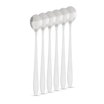 Family rozsdamentes acél kávéskanál latte macchiato kanál 186 x 30 mm 6 db / csomag 57578