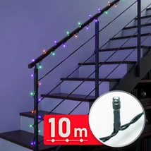 Kültéri Fényfüzér 10 m színes 200 LED 220-240V 6W zöld kábel 59767
