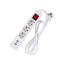 WinningStar 3 az 1 ben Elosztó 3-as kapcsolós + 2xUSB +1 x C-type 3 m DA01159