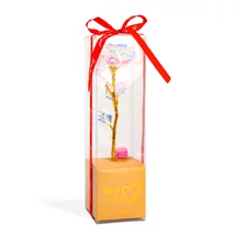 LED-es világító művirág dekoráció rózsa fehér DA01199