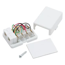 2x dupla fali telefon aljzat 6P4C fehér