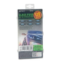 MNC Üveg biztosíték készlet tárolódobozban 120 db 5-30A 05714