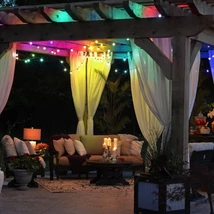 Napelemes Smart szolár fényfüzér 15db RGBIC LED - 6,5m - bluetooth 11746