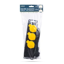 Kültéri elosztó fedéllel 1,5 m  3x230V 3x1,5 mm2 gumi IP44 20223C