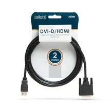 Delight DVI-D HDMI kábel 2m 20380