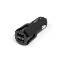 MNC Autós szivargyújtó adapter 2 x USB aljzattal 2,4 A Fekete 54931BK