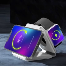 Iphone Vezeték nélküli töltőállomás 3 az 1-ben fehér BW2063