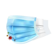 Szájmaszk 3rétegű kék 10db/cs PR069D