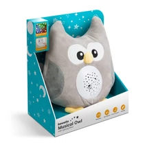 Bewello Zenélő, világító plüss bagoly 3xAAA BW2040