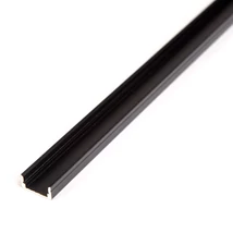 Aluminium profil sín 1000x17x8 mm U profil fekete színben led szalaghoz 41010A1-BK