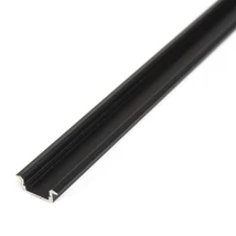 Aluminium profil sín 1000 x 23(17) x 8 mm süllyeszthető U profil fekete színben 41011A1-BK