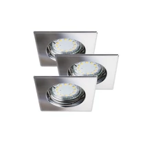 Lite LED 3XGU10 3W fix króm szögletes beépíthető spot Rábalux 1053 (3db/szett)