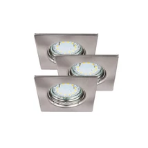 Lite LED 3XGU10 3W fix króm szögletes beépíthető spot Rábalux 1054 (3db/ szett)
