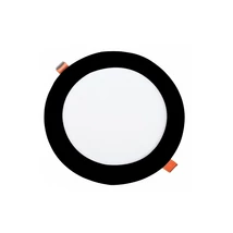 Optonica led süllyesztett led panel 12W 840Lm  beépített LED-es vékony modul, kerek, 3CCT, fekete 12923