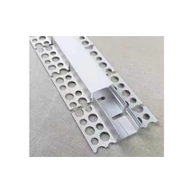 Optonica gipszkartonba süllyeszthető rugalmas, hajlítható alumínium LED profil opál búrával, kiegészítőkkel 2m fehér 15111