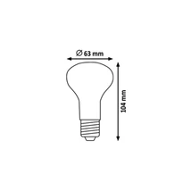 Rábalux LED izzó LED R64 E27 7W 630lm 4000K természetes fehér 1627