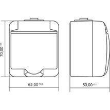 Aquastar 2P+F dug.IP44átl 22111