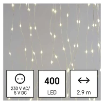 Emos LED karácsonyi drop fényfüggöny kültéri és beltéri 2,9x2m meleg fehér IP44 D3EW04