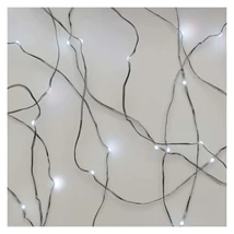 Emos LED karácsonyi nano fényfüzér beltéri ezüst 0,9m hideg fehér időzítővel IP20 D3AC06