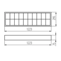 Kanlux Falon kívüli lámpatest ledre előkészített 2x120 armatúra T8 KANLUX NOTUS 4LED 22672