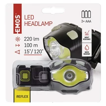 Emos fejlámpa 3W LED + COB P3536