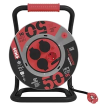 EMOS Kültéri kábeldob 50m 4 aljzat fekete gumi-neoprén H07RN-F IP44 230V 1,5 mm2 P19223