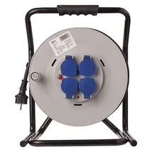 EMOS Kültéri kábeldob 50m 4 aljzat fekete gumi H07RN-F 230V 3X2,5 mm2 IP44 P19220