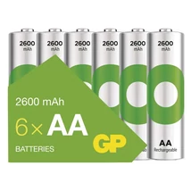 GP ReCyko NiMH Akkumulátor tölthető elem HR6 (AA) 2600mAh 6db B2527V