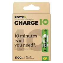 GP ReCyko 1700 mAh AA újratölthető elem Charge 10 AA Akkumulátor (HR6) B24294