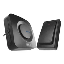 Emos Vezeték nélküli csengő, elem nélküli fekete 230V max 90 dB P5729B