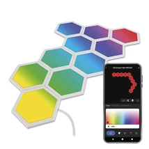 EMOS GoSmart LED-es lámpatest Hexagon, indító készlet, 10 rész, 19W RGBIC dimmelhető, WiFi  ZIW22AR