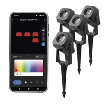GoSmart kültéri LED leszúrható lámpa kezdő készlet, 4 darab, 7W RGBIC dimmelhető, WiFi ZIW194R