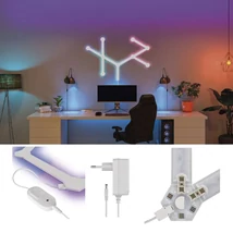 Emos GoSmart LED lámpatest Lines fehér 9 részből álló 34W RGBIC dimmelhető, WiFi ZIW249R