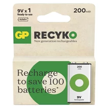 GP ReCyko NiMH Akkumulátor 6HR61 (9V) 200mAh B2552