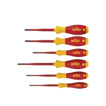 Wiha Csavarhúzó készlet 1000V Slim Fix lapos 6 db-os 3,5/4x/5,5 PH1/PH2 38362