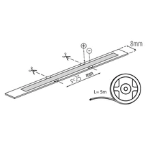 Kanlux kültéri COB LED szalag 12V 10W 950lm 4000K IP65 37233