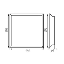 Kanlux Süllyesztett 40W 60x60 LED panel 4800Lm BLINGO IP65 40W KANLUX BLINGO LED 37279