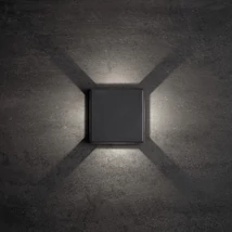 KANLUX REFAZI kültéri fali homlokzat grafit lámpatest LED 6W 360lm 4000K REFAZI EL 6W-F-GR lámpa 39181